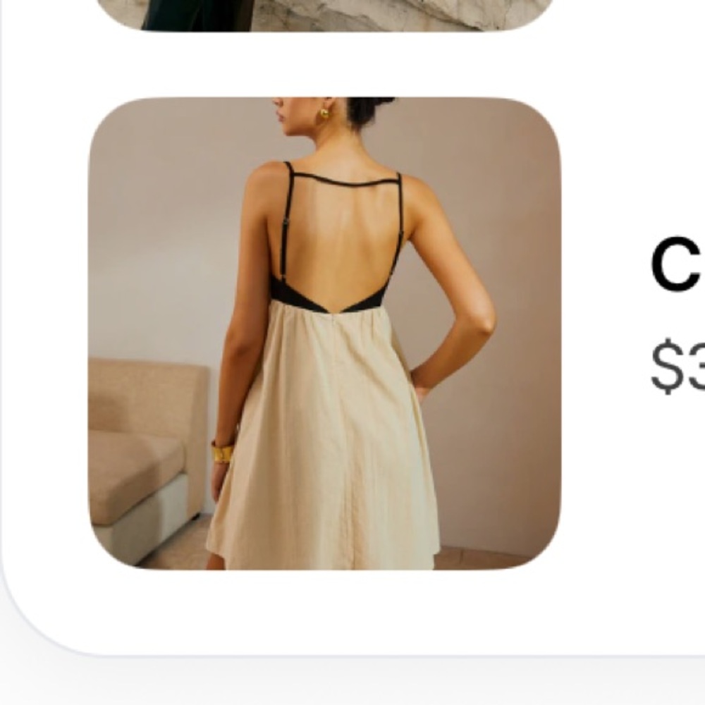 Black and Cream Sleeveless Dress